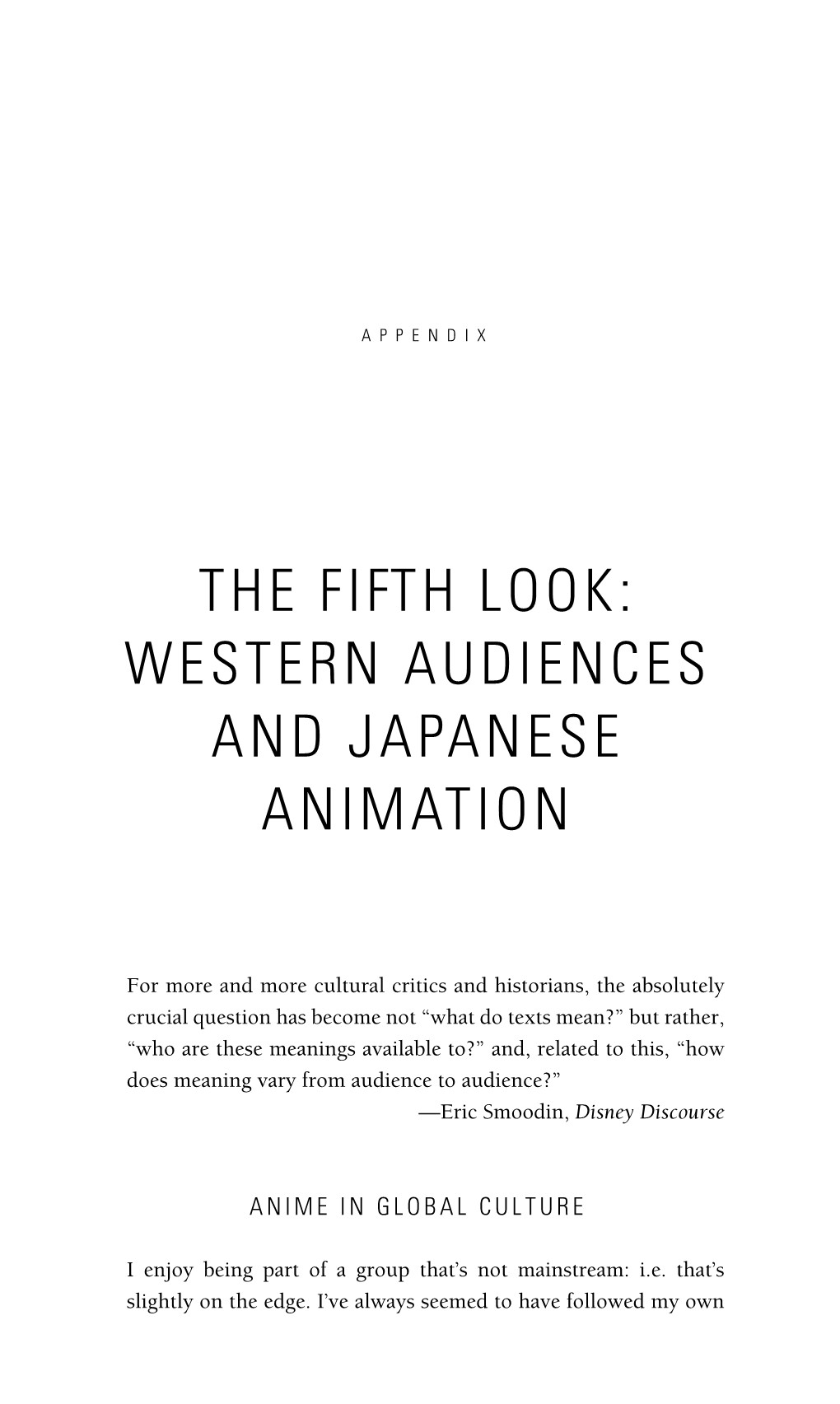 Western Audiences and Japanese Animation