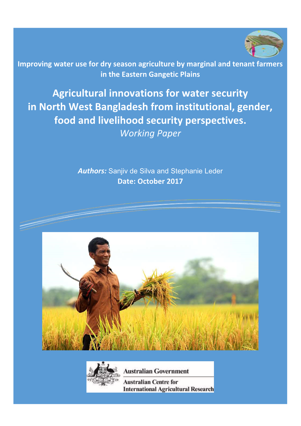 Agricultural Innovations for Water Security in North West Bangladesh from Institutional, Gender, Food and Livelihood Security Perspectives