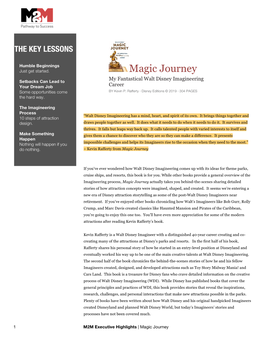 Magic Journey My Fantastical Walt Disney Imagineering Setbacks Can Lead to Your Dream Job Career Some Opportunities Come by Kevin P