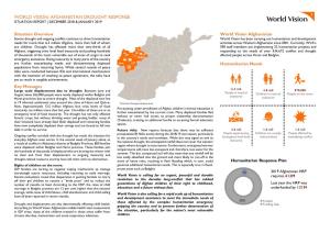 Afghanistan Drought Response Situation Report | December 2018 & January 2019