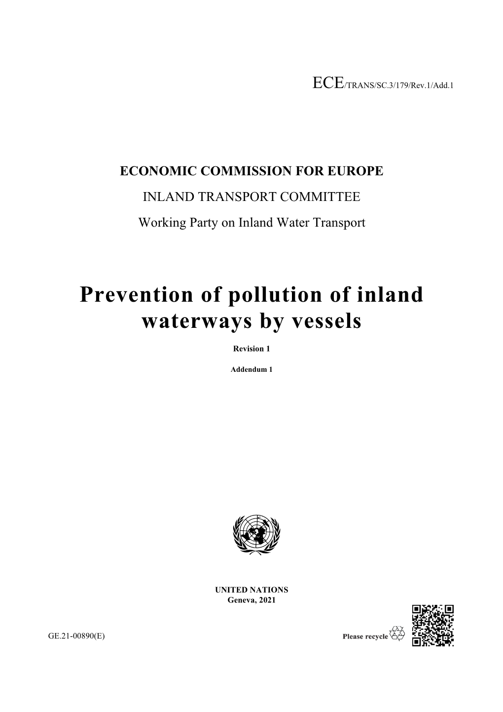 Prevention of Pollution of Inland Waterways by Vessels