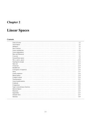 Linear Spaces