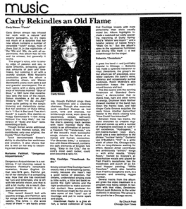 Carly Rekindles an Old Flame Carly Simon