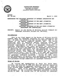 Military Airlift Command Air Passenger Terminals (Project No
