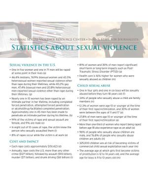 Statistics About Sexual Violence