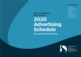 2020 Advertising Schedule