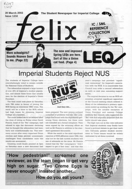 Felix Issue 1223, 2002