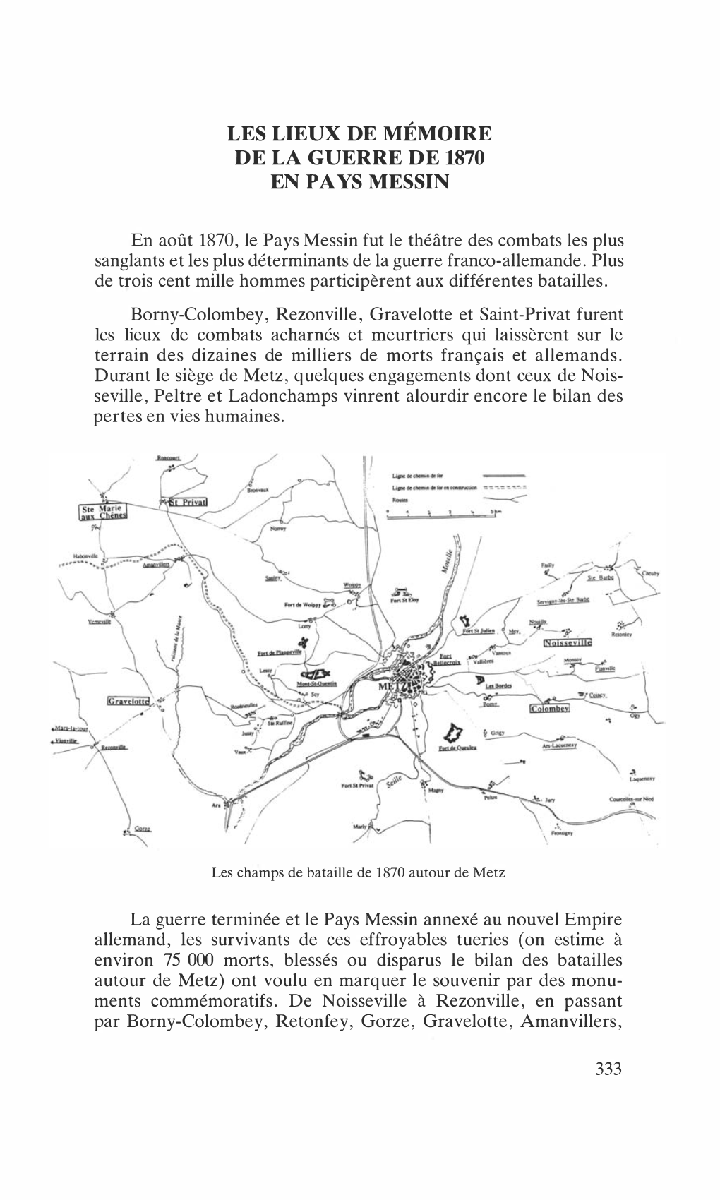 Les Lieux De Mémoire De La Guerre De 1870 En Pa Ys Messin