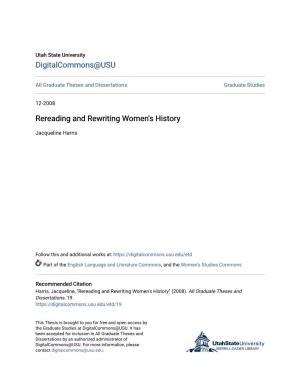 Rereading and Rewriting Women's History
