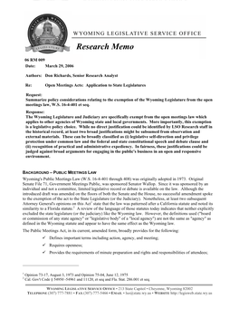 Research Memo