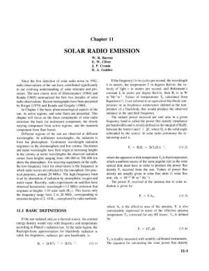 Chapter 11 SOLAR RADIO EMISSION W