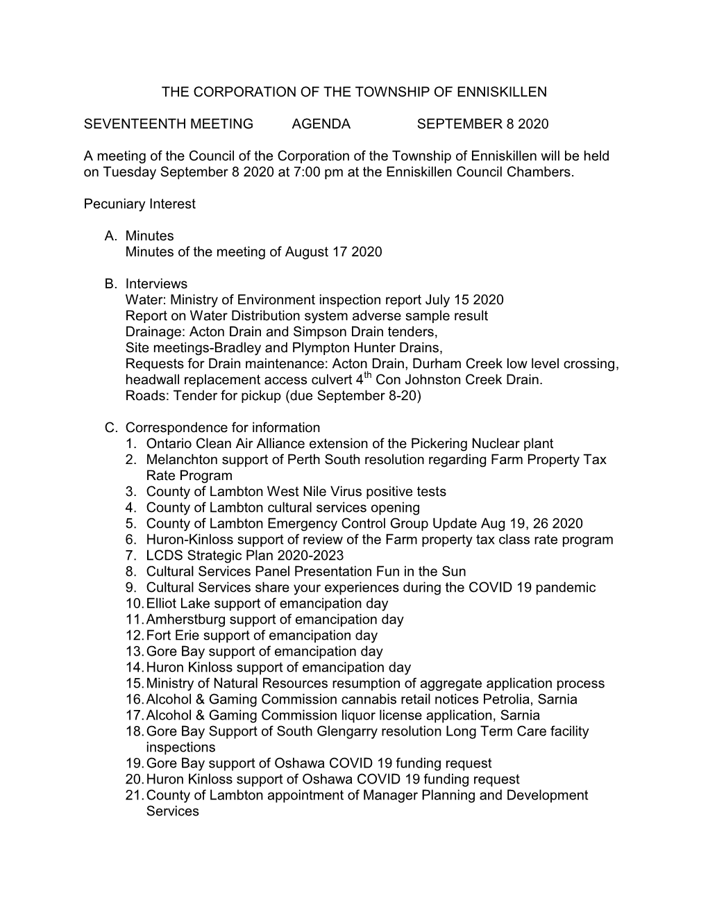 Agenda Council Sept 8 2020