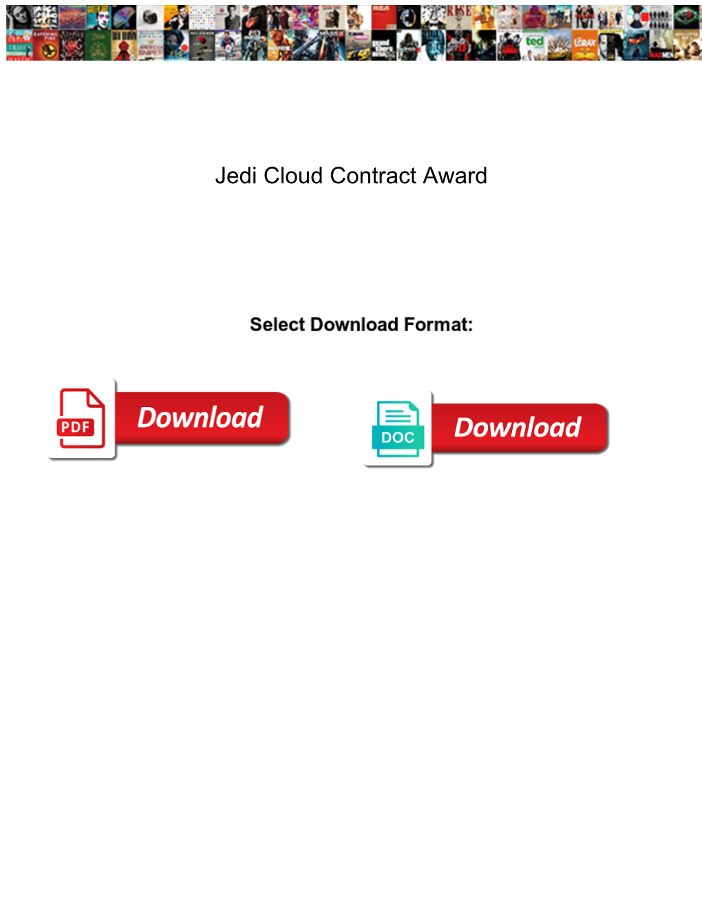 Jedi Cloud Contract Award