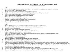 Chronological History of the Rev
