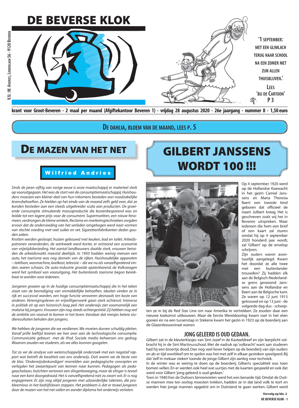 GILBERT JANSSENS WORDT 100 !!! DE Beverse KLOK