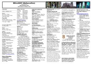 Ballyscullion) Parish Bulletin 16Th February 2014 Sixth Sunday in Ordinary Time