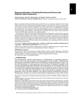 Rigorous Estimation of Floating-Point Round-Off Errors with Symbolic Taylor Expansions