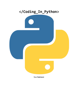 &lt;/Coding in Python&gt;