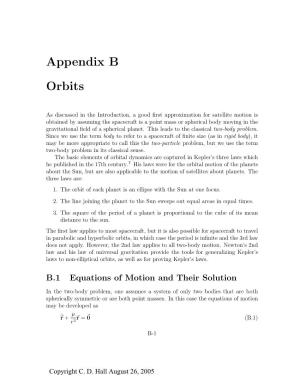 Appendix B Orbits