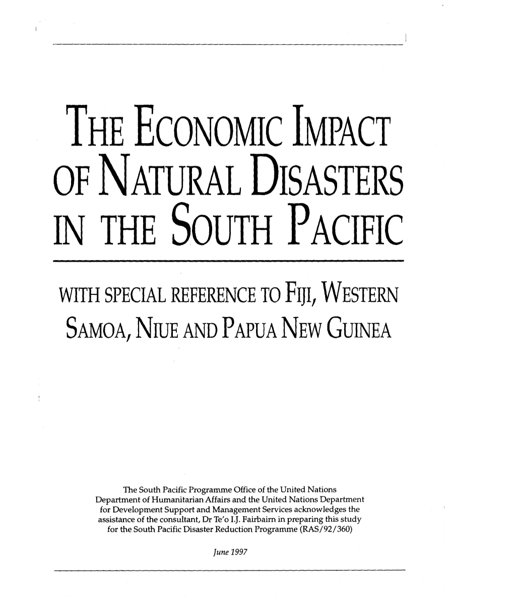 The Economic Impact of Natural Disasters in the South Pacific With