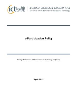 E-Participation Policy