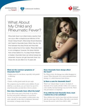 What About My Child and Rheumatic Fever?