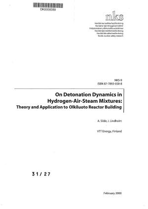 On Detonation Dynamics in Hydrogen-Air-Steam Mixtures: Theory and Application to Oikiluoto Reactor Building