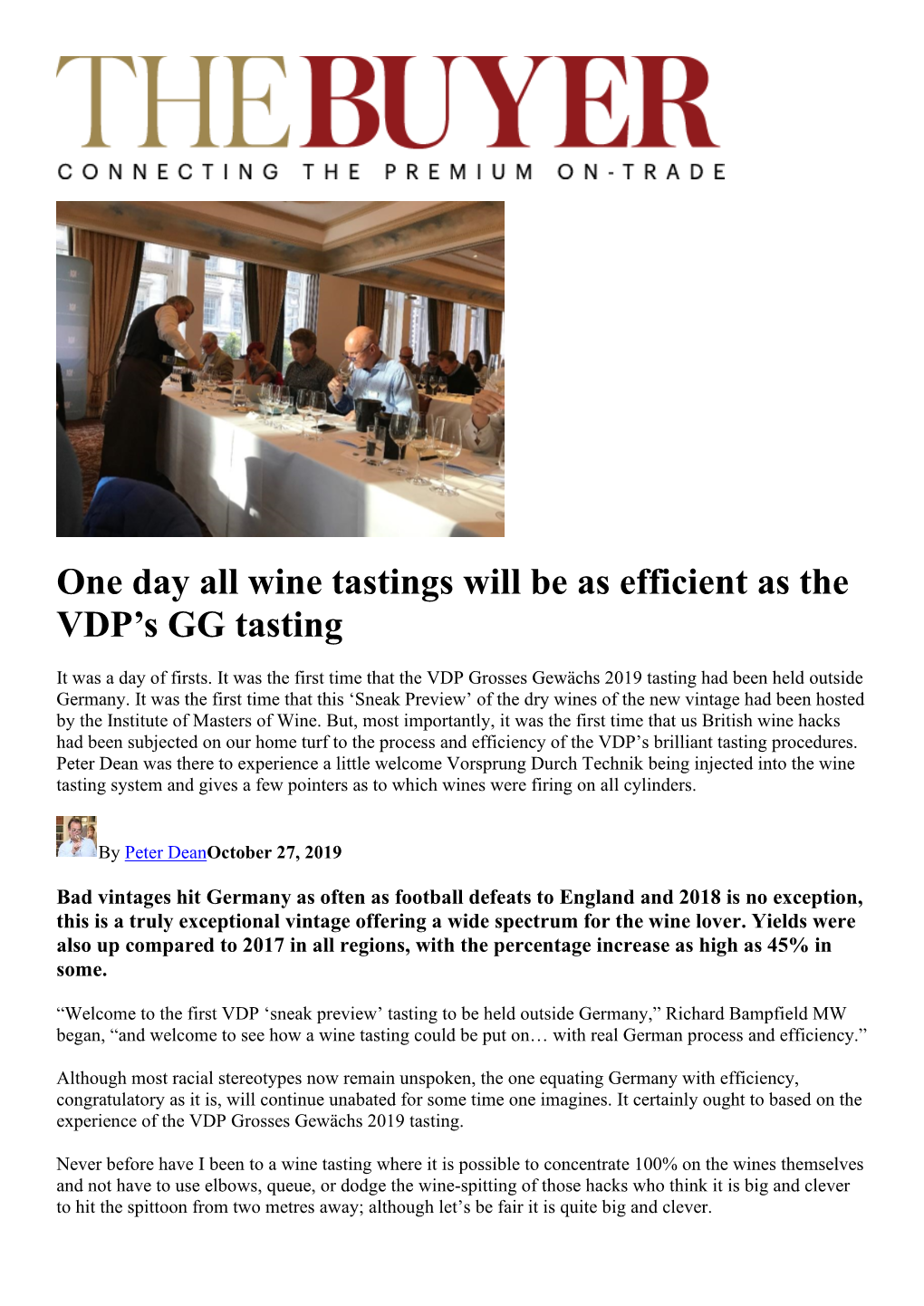 One Day All Wine Tastings Will Be As Efficient As the VDP's GG Tasting