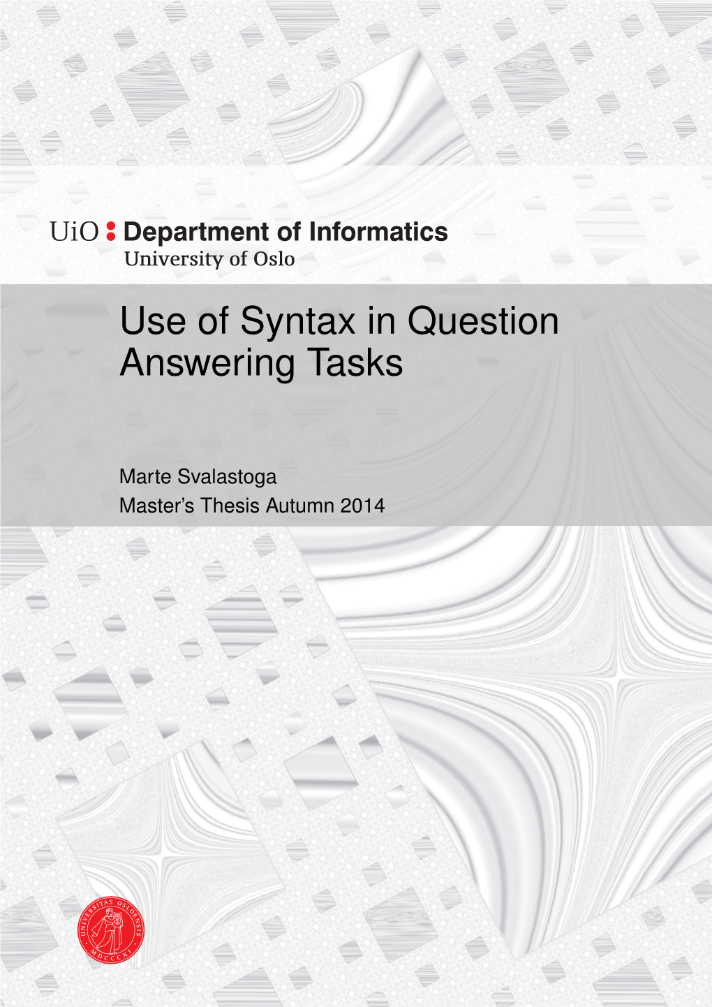 Use of Syntax in Question Answering Tasks