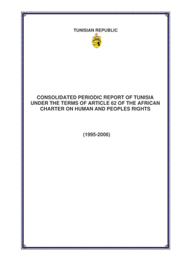 (Rapport Périodique Consolidé Tunisie Charte Africaine
