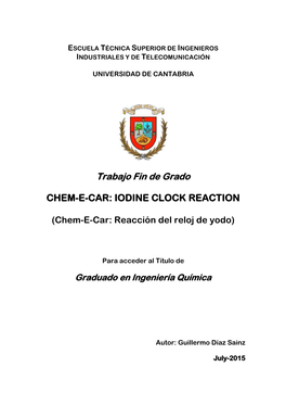 Iodine Clock Reaction