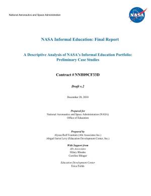 NASA Informal Education: Final Report