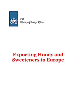 Exporting Honey and Sweeteners to Europe