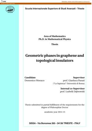 Geometric Phases in Graphene and Topological Insulators