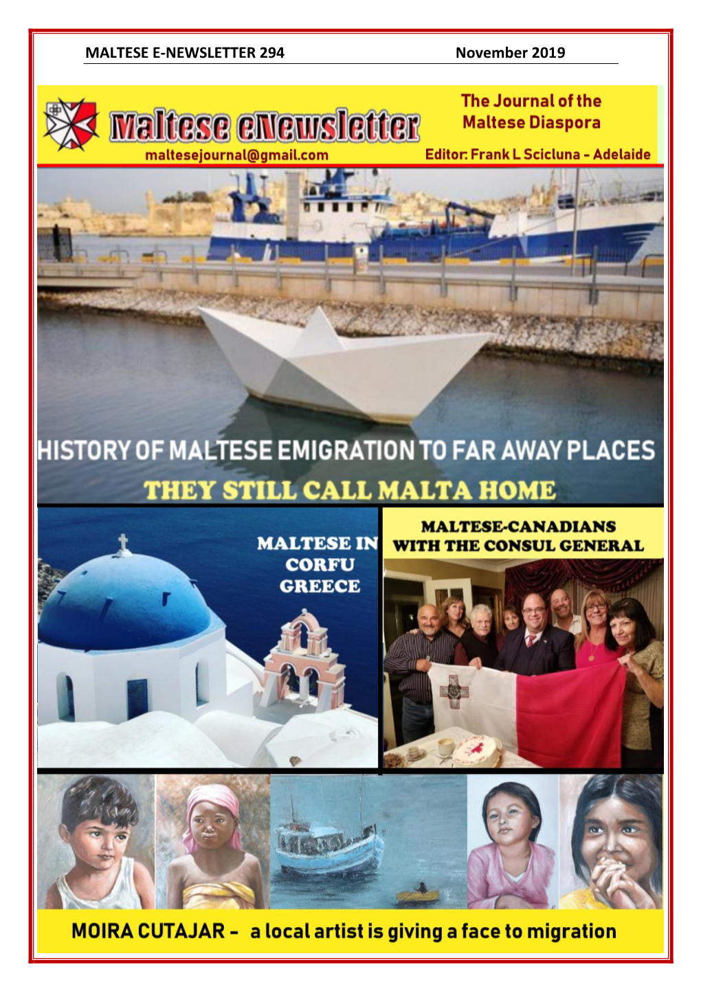 MALTESE E-NEWSLETTER 294 November 2019