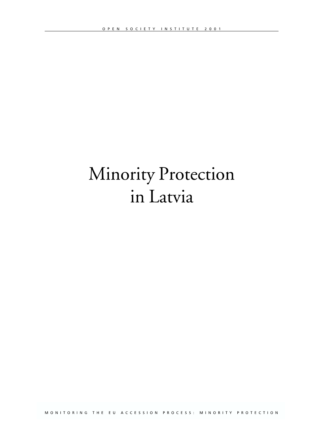 Minority Protection in Latvia