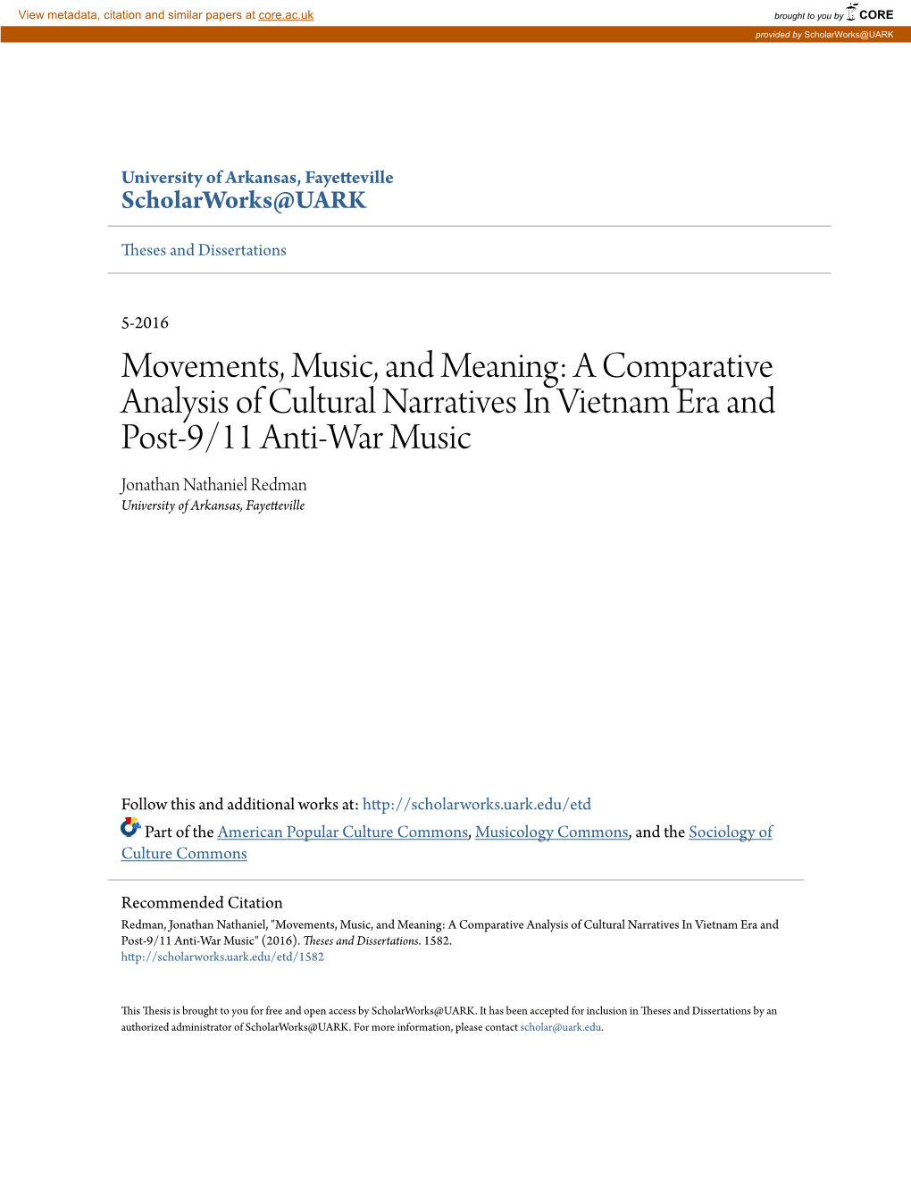 Movements, Music, and Meaning: a Comparative Analysis