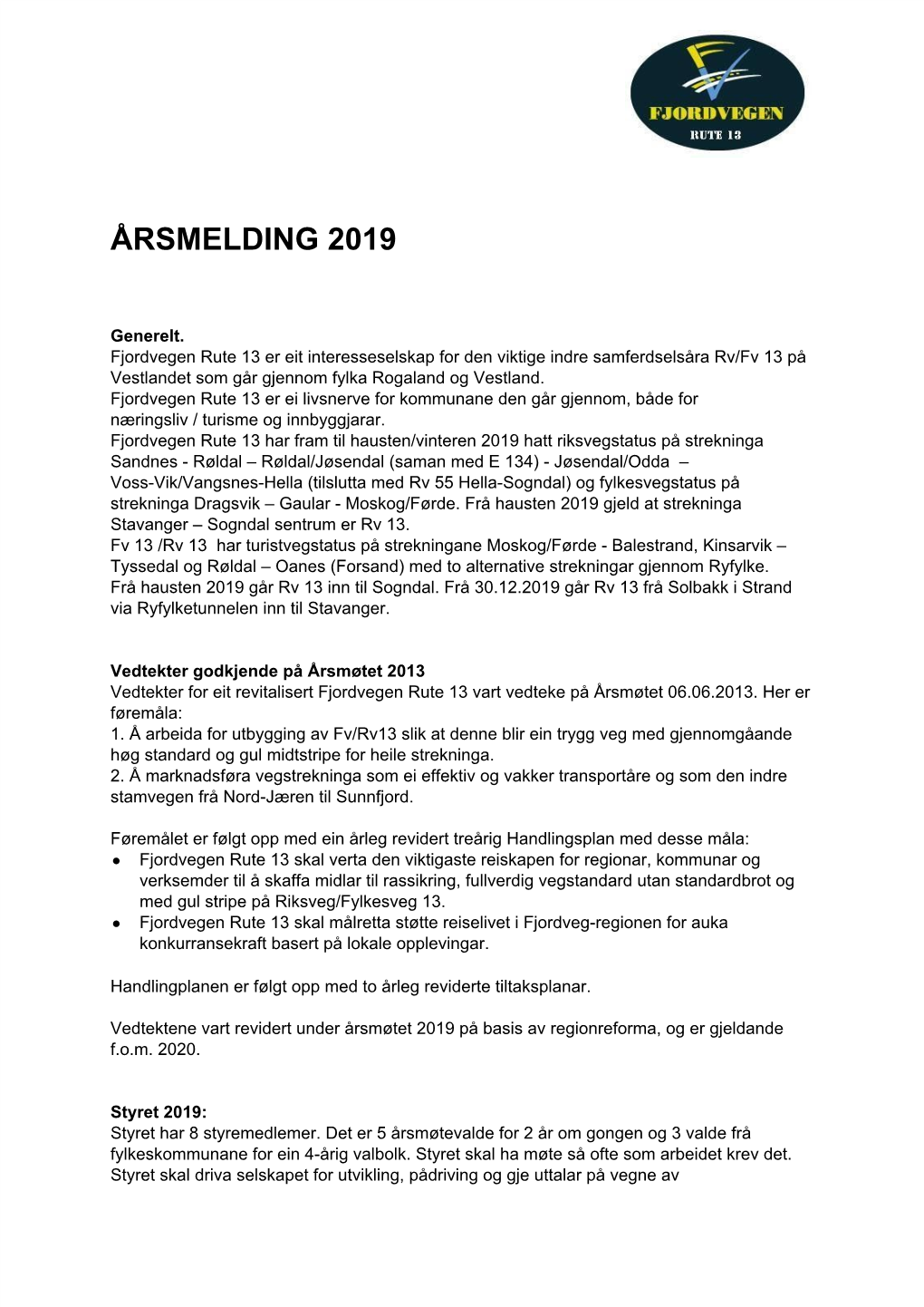 Årsmelding 2019