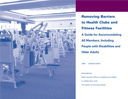 Removing Barriers to Health Clubs and Fitness Facilities