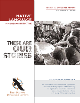 Native Language Immersion Initiative