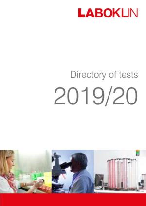 Directory of Tests