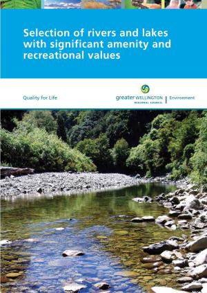 Selection of Rivers and Lakes with Significant Amenity and Recreational Values Cover Page.Indd
