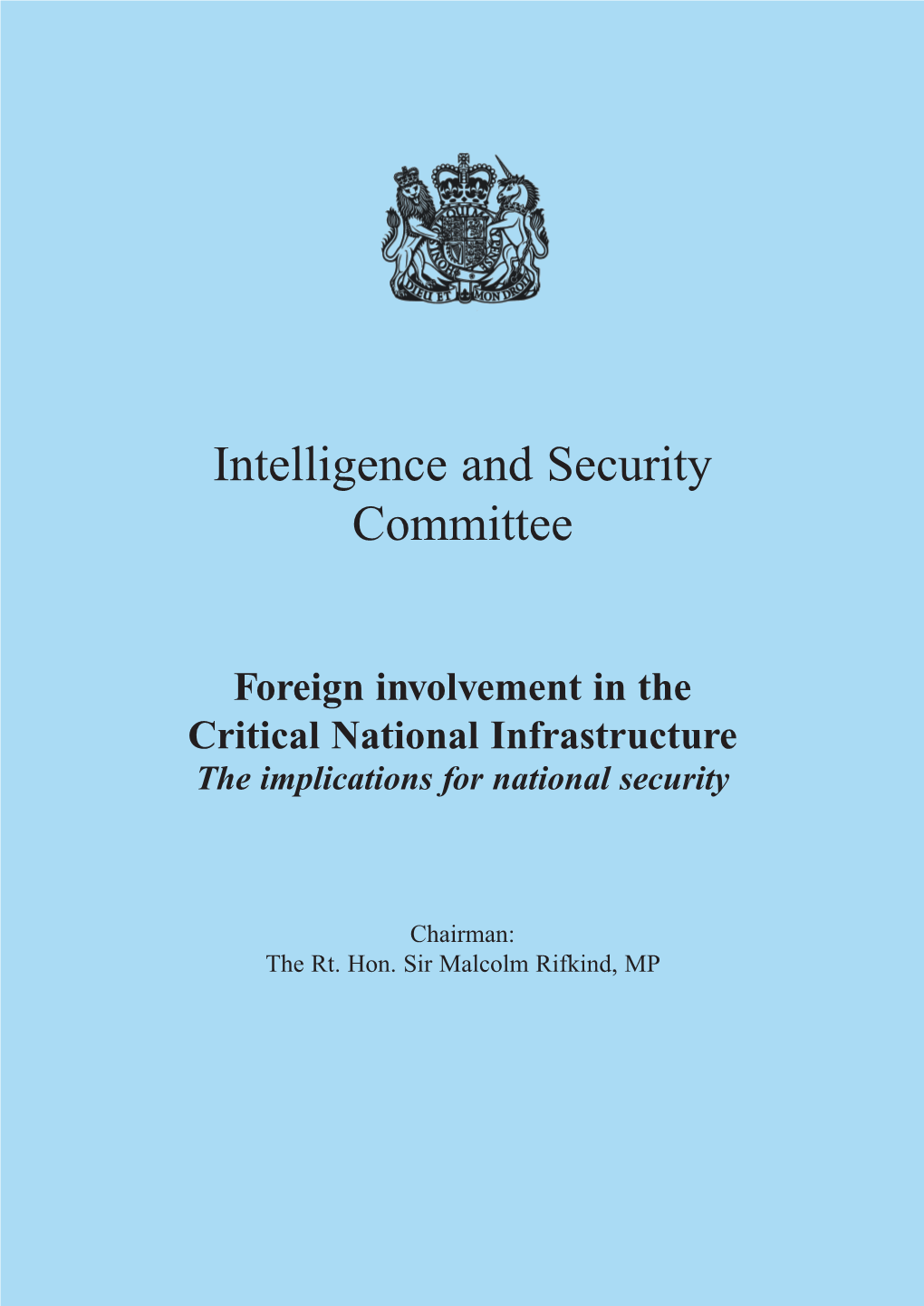 Intelligence and Security Committee Foreign