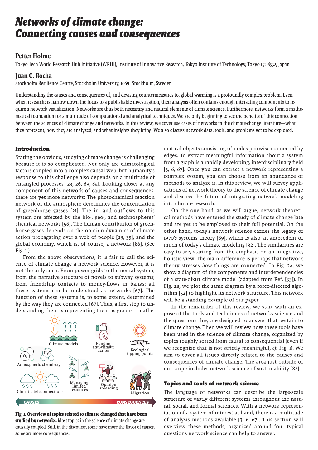 Networks of Climate Change: Connecting Causes and Consequences