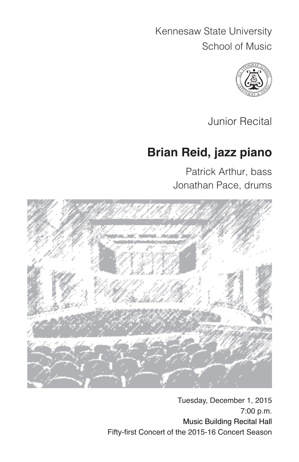 Junior Recital: Brian Reid, Jazz Piano