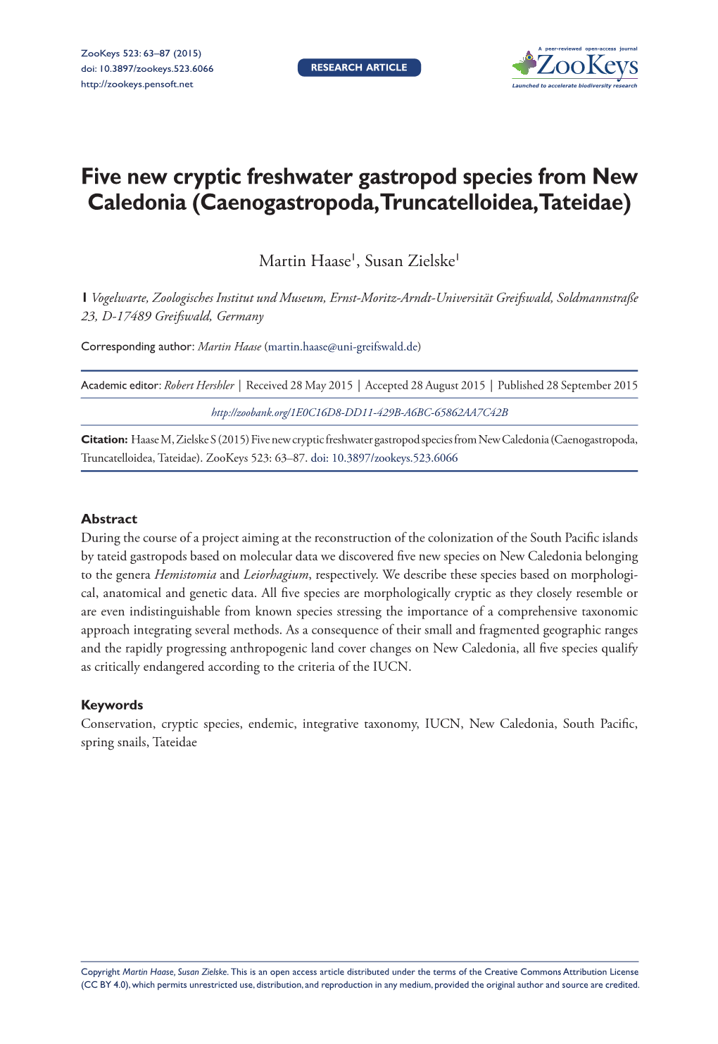 Caenogastropoda, Truncatelloidea, Tateidae)