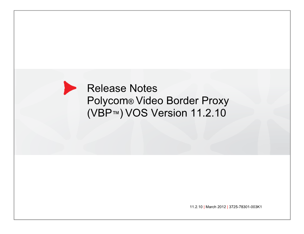 VBP™) VOS Version 11.2.10