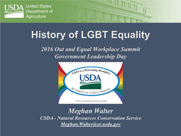 History of LGBT Equality 2016 out and Equal Workplace Summit Government Leadership Day