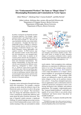 Arxiv:2010.02976V2 [Cs.CL] 25 Oct 2020 Language Carries Information Through Both Deno- Tions in Applications Such As Information Retrieval Tation and Connotation