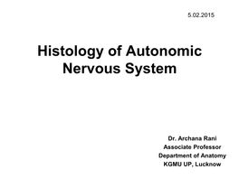Histology of Autonomic Nervous System [PDF]